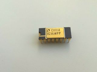 Amd C1101a Rare Vintage Intel C1101 Clone 256x 1 Bit Sram Gold Nos