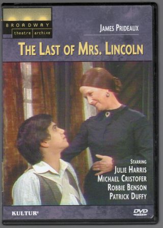 The Last Of Mrs.  Lincoln (1976) Julie Harris Robbie Benson,  R1 Kultur Dvd Rare