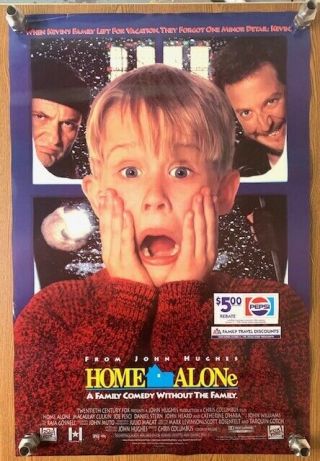 Home Alone Vintage Rare 1991 Movie Vhs Video Store Promotional Pepsi Poster