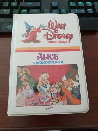 Alice In Wonderland Vhs 36vs Walt Disney Home Video Rare 1983 White Clamshell