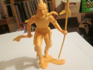 Rare Marx 1960s 6 Inch Tall Yellow Toy Indian Native American Great Shape