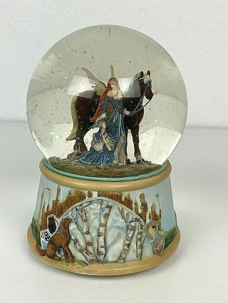 Serenity Water Globe Music Box Dragonsite Retired Nene Thomas Fairy Horse Rare