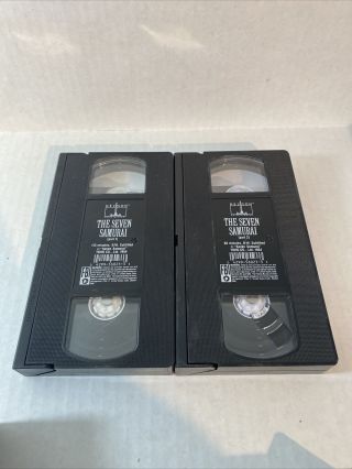 The Seven Samurai 2 - Tape Set (VHS 1987) Embassy Akira Kurosawa RARE VINTAGE 3