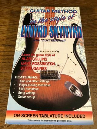 Guitar Method In The Style Lynyrd Skynyrd Vhs Vcr Video Tape Rare