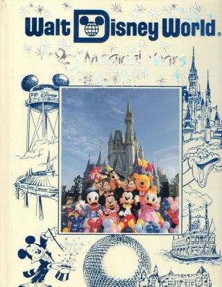 Walt Disney World Rare Hard Cover Theme Park Book 20 Magical Years Vg,