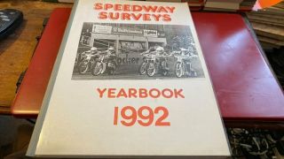Speedway Surveys - - Yearbook 1992 - - - - Rare Book