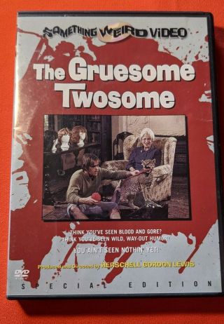 The Gruesome Twosome (dvd 1967) Herschell Gordon Lewis Cult Horror Gore Rare Htf