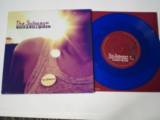 The Subways - Rock & Roll Queen - 7 " Rare Blue Vinyl Single 2005 Nr