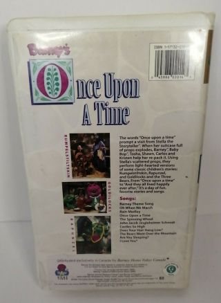 Barney ' s Once Upon A Time (VHS,  1996) RARE Classic Kids TV Show 2