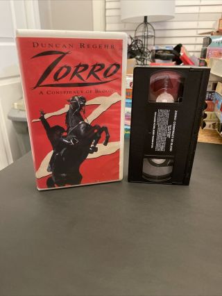Zorro A Conspiracy Of Blood Vhs Vcr Video Tape Movie Dungan Regehr Rare