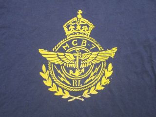 Rare Polo Ralph Lauren Mcb - 7 Crest Logo Graphic Dark Blue T - Shirt Size Large