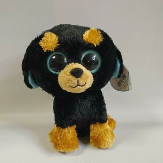 Rare Ty Beanie Boos 6 " Tuffy The Rottweiler Plush Puppy Dog Stuffed Animal
