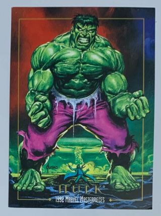 The Incredible Hulk,  Rare 1992 Skybox Marvel Masterpieces Collector 