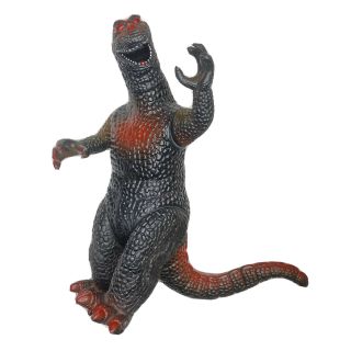 Rare Vintage 1997 Godzilla 15” Dormei Poseable Toy Volcano Red Foot Stamped