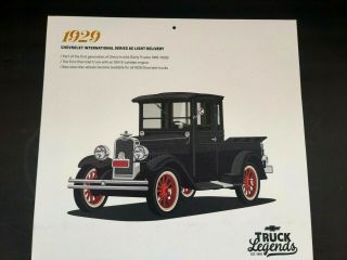 Rare 1929 Chevrolet Delivery Truck Legends Jumbo 14x15 Advertisement Print Ad