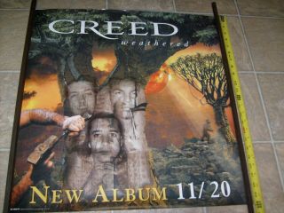 Creed Weathered Rare Promotional Record Store Promo Rock Poster