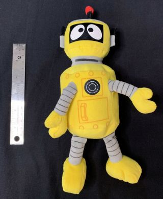Ty Beanie Baby Plex Yellow Robot Nick Jr.  Yo Gabba Gabba Plush 9.  5/10 Rare
