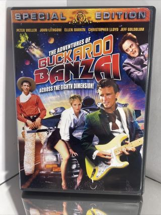 The Adventures Of Buckaroo Banzai (dvd,  2002) Rare Oop• W/ Insert