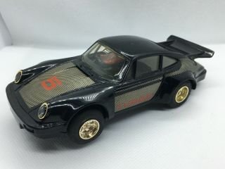 Rare Classic Scalextric Car - Black C125 Porsche 935 Turbo - Lights