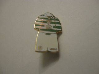 Rare Old Glasgow Celtic Football Club Kit (2) Enamel Pin Badge