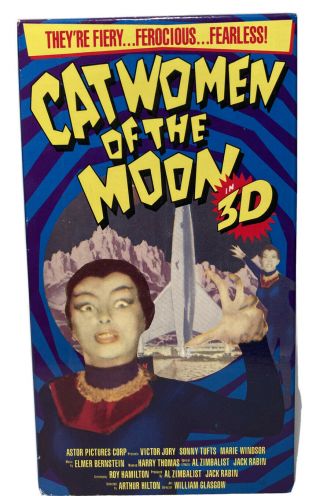 Vintage Catwomen Of The Moon In 3d (1953) Vhs Rhino Home Video Sci - Fi Rare