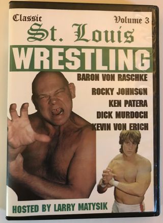 Classic St.  Louis Wrestling Volume 3 Dvd Nwa Vg Kevin Von Erich Rare
