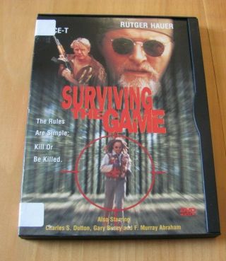 Surviving The Game (dvd,  1999) Rare,  Oop Ice - T,  Rutger Hauer,  Gary Busey