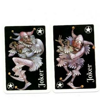 Rare Modern " Musicians On Black Background " Joker Playing Cards A24