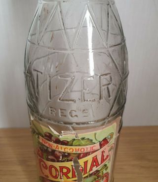Rare Vintage Tizer Bottle With Label & Internal Screw In Lid 3