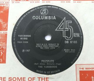THE YARDBIRDS Little Games/ Puzzles RARE Final UK Single Jimmy Page Jeff Beck 3