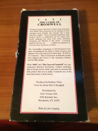 1641 The Curse of Cromwell (VHS) RARE,  OOP.  66 2