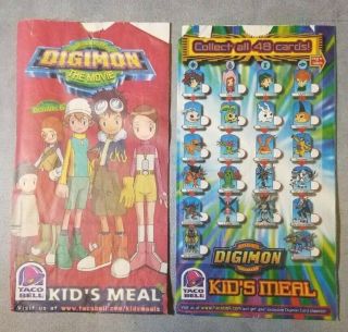 Vintage Digimon Taco Bell Promotion Bags Movie And Tv Show Anime Rare See Photos