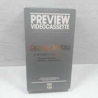 Licence To Kill (vhs,  1990) Rare Screener Demo Tape.  Oop Collectible