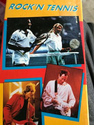Rare 1982 Rock’n Tennis Vhs Tournament & Concert 1992 Mcenroe Graf Noah Cash