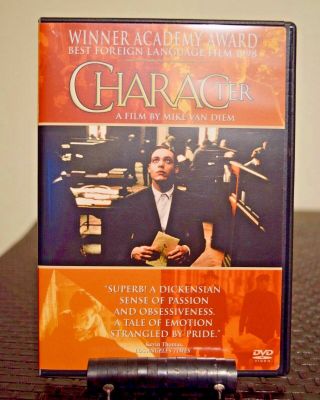 Character Dvd,  Dutch W/ English Subs,  Oscar Winner 1998,  Rare / Oop