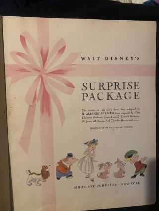 Walt Disney’s Surprise Package 1946 Book Disney Lady Alice Wonderland Rare 3