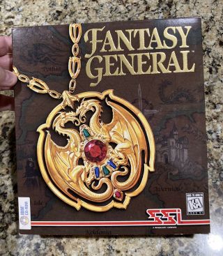 Vintage 1996 Fantasy General Ssi Big Box Video Game (pc,  Cd - Rom) Euc Rare