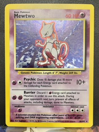 Pokémon Base Set Rare Holo Mewtwo 10/102