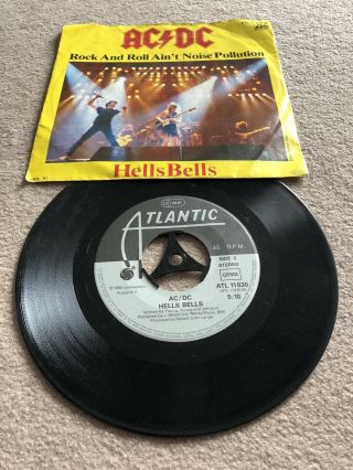 Ac/dc - Rock And Roll.  / Hells Bells - Rare 7 " Vinyl,  Germany 1981,  Atl - Top