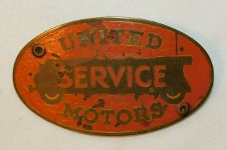 Rare Old United Motors Service Employee Advertising Badge Or Pin