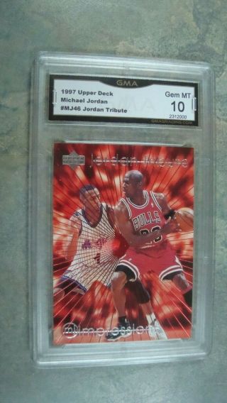 Rare Michael Jordan 1997 Upper Deck Mj46 Mj Impressions - Jordan Tribute 10