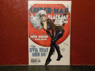 Spider - Man And Black Cat 1 (2002,  Marvel) Signed By Terry & Rachel Dodson Rare