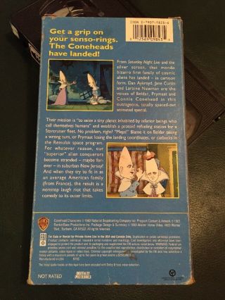 RARE The Coneheads - Animated (NR VHS,  1993) Dan Akroyd,  Jane Curtin 3