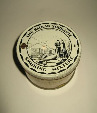Rare Old Vintage Balkan Sobranie No 10 Virginian Tobacco 2 oz Tin England Empty 2
