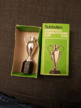 Rare Subbuteo Football C118 European Competitions Cup Trophy Box Vgc