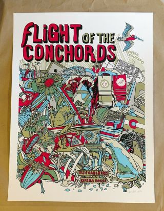Tyler Stout Flight Of The Conchords 08 Denver Co Show Poster Edition Of 50 Rare