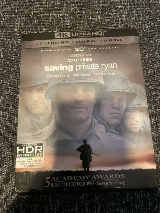 Saving Private Ryan (4k Uhd,  Blu Ray,  No Digital) W/ Rare Oop Slipcover