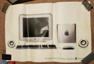 Rare - Vintage 2000 Poster Apple Power Mac G4 Cube Actual Size