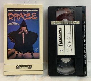 Craze 1972 Vhs Satanic Antique Dealer Horror American Video Jack Palance Rare