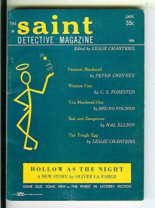 The Saint Detective Mag Jan 1958 Rare Us Crime Digest Mag,  Fischer,  Boucher